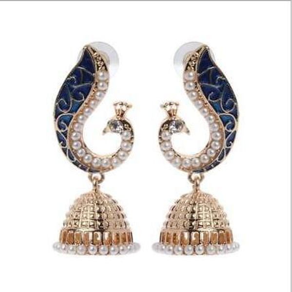 retro indian bollywood kundan peacock jhumka jhumki drop earrings gypsy jewelry gd136, Golden;silver
retro indian bollywood kundan peacock jhumka jhumki drop earrings gypsy jewelry gd136, Golden;silver