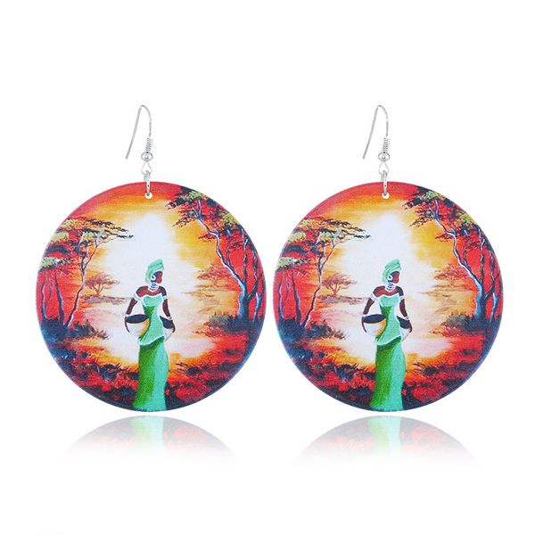 new designer jewelry earring round wood earrings dangle printed african human head earring wooden ear hook eardrop women statement gifts, Silver
new designer jewelry earring round wood earrings dangle printed african human head earring wooden ear hook eardrop women statement gifts, Silver