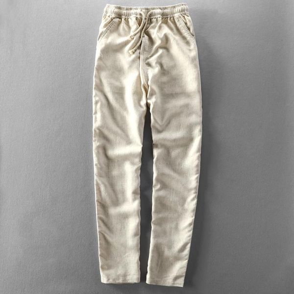 men's pants spring autumn casual linen men solid color drawsting loose thin breathable long straight trousers blue khaki, Black
men's pants spring autumn casual linen men solid color drawsting loose thin breathable long straight trousers blue khaki, Black