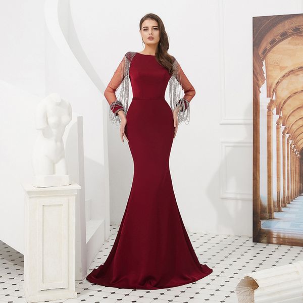 mf002 jewel шеи длинным рукавом burgundy платье русалка с бисером кистями вечерние платья для женщин zipper up формальные коктейльные платья, Black;red
mf002 jewel шеи длинным рукавом burgundy платье русалка с бисером кистями вечерние платья для женщин zipper up формальные коктейльные платья, Black;red