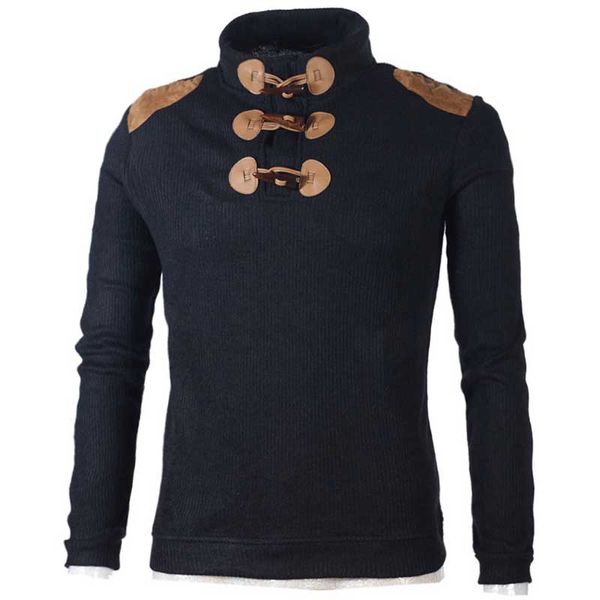 2019 new sweater men stand collar pullover long-sleeved button sweater fashion personality kintted men's clothes pull homm, White;black
2019 new sweater men stand collar pullover long-sleeved button sweater fashion personality kintted men's clothes pull homm, White;black