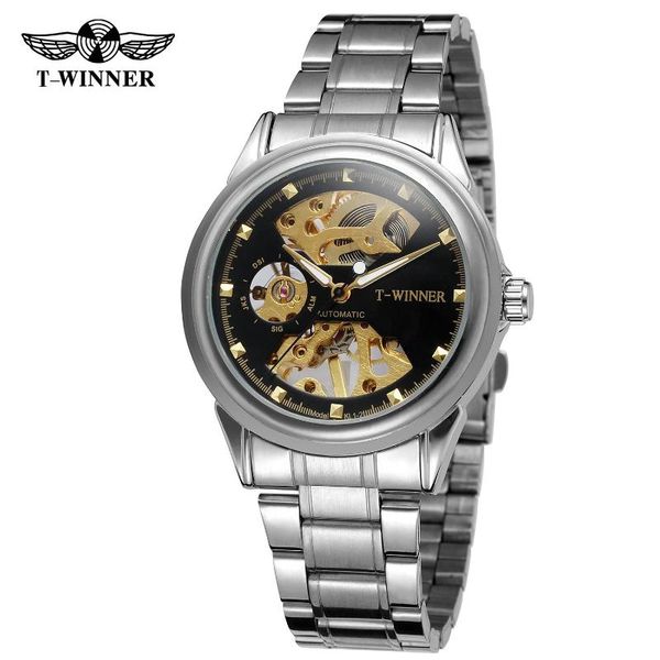 2019 new winner brand golden case casual design full stainless steel men watches hollow out mechanical busines clock, Slivery;brown
2019 new winner brand golden case casual design full stainless steel men watches hollow out mechanical busines clock, Slivery;brown