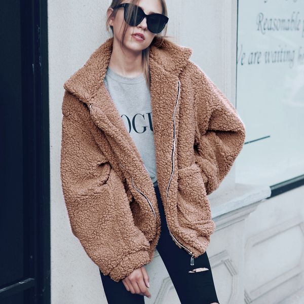autumn winter casual faux fur coat women warm soft zipper fur jacket female plush overcoat fashion solid outerwear plus size 3xl, Black
autumn winter casual faux fur coat women warm soft zipper fur jacket female plush overcoat fashion solid outerwear plus size 3xl, Black