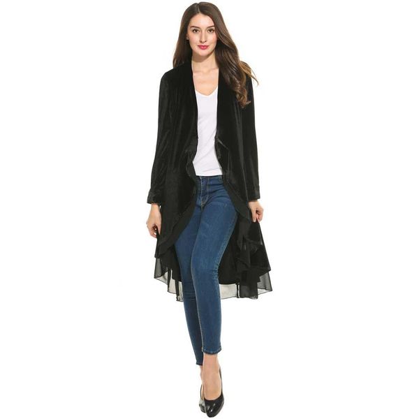 new women casual turn-down collar long knee length sleeve solid pleated asymmetrical hem lint coat, Tan;black
new women casual turn-down collar long knee length sleeve solid pleated asymmetrical hem lint coat, Tan;black