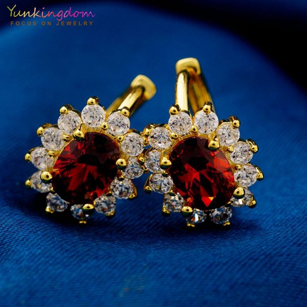 yunkingdom brand red crystal zircon hoop earrings for women yellow gold color jewelry earring, Golden;silver
yunkingdom brand red crystal zircon hoop earrings for women yellow gold color jewelry earring, Golden;silver
