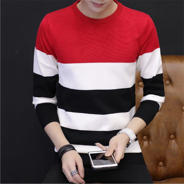 mens sweater fashion brand pullover red striped slim fit jumpers knitred sweaters woolen hombre korean style casual men clothes, White;black
mens sweater fashion brand pullover red striped slim fit jumpers knitred sweaters woolen hombre korean style casual men clothes, White;black