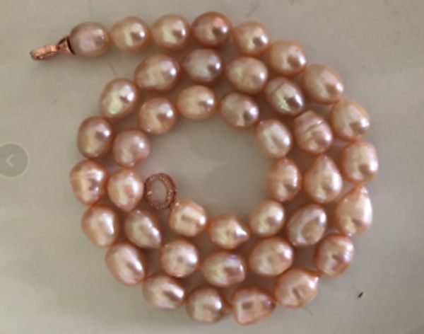 beautiful 11-13mm south sea gold pink baroque pearl necklace 35inch 50, Silver
beautiful 11-13mm south sea gold pink baroque pearl necklace 35inch 50, Silver