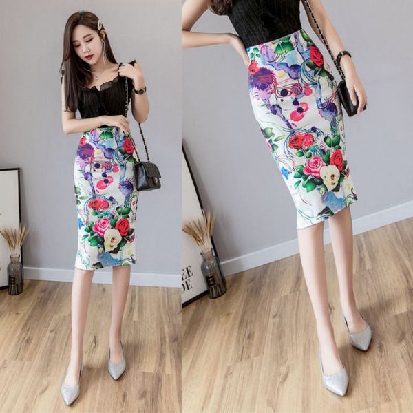 2020 summer new ink painting printing wrapped skirt professional over-the-knee slit high waist temperament skirt mid-length, Black
2020 summer new ink painting printing wrapped skirt professional over-the-knee slit high waist temperament skirt mid-length, Black