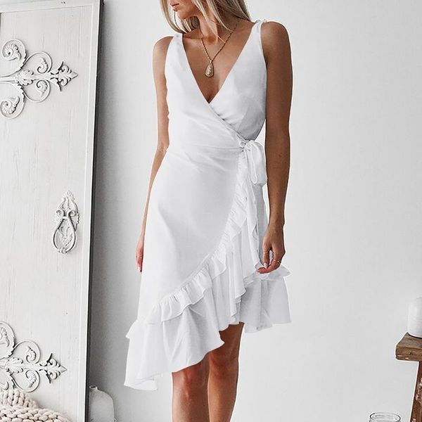solid dresses ladies v-neck tunic irregular lace-up dresses women bandage ruffled comfortable strap dress -xxl, Black;gray
solid dresses ladies v-neck tunic irregular lace-up dresses women bandage ruffled comfortable strap dress -xxl, Black;gray