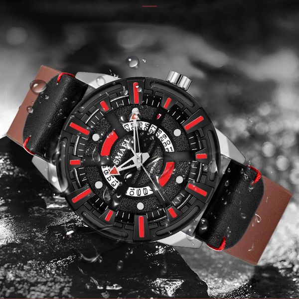 fashion men's watches stainless steel dial geometric round leather belt men's quartz watch gift relogio masculino, Slivery;brown
fashion men's watches stainless steel dial geometric round leather belt men's quartz watch gift relogio masculino, Slivery;brown