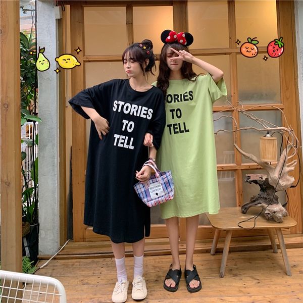 100% cotton long dress t-shirt long skirt loose short-sleeved t-shirt women's large size fat mm women's dress, White 
100% cotton long dress t-shirt long skirt loose short-sleeved t-shirt women's large size fat mm women's dress, White