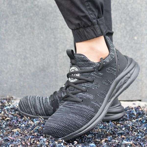 new wear resistant sneakers men fahion safety shoes anti-smashing anti-piercing work casual shoes zapatillas #xes, Black
new wear resistant sneakers men fahion safety shoes anti-smashing anti-piercing work casual shoes zapatillas #xes, Black