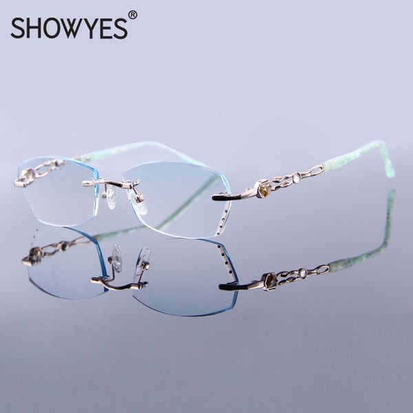 high clear reading glasses women titanium eyeglasses readers gold frameless rhinestone diamond cutting rimless ti presbyopic, White;black
high clear reading glasses women titanium eyeglasses readers gold frameless rhinestone diamond cutting rimless ti presbyopic, White;black