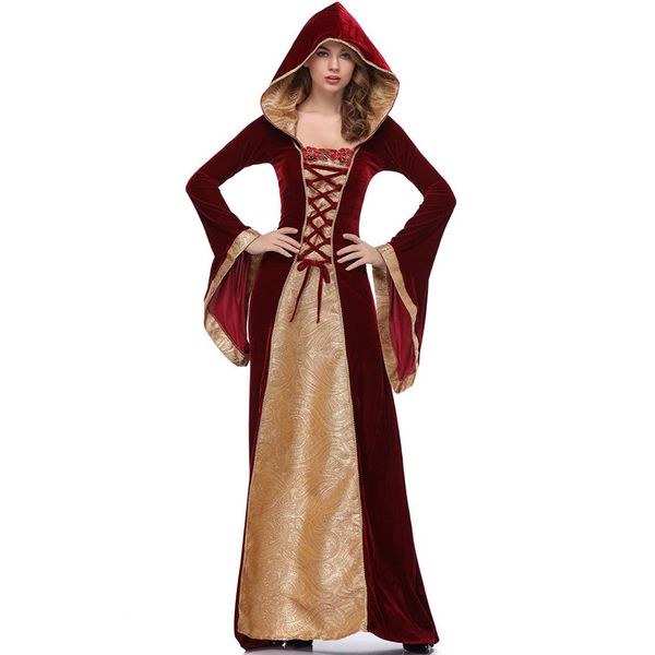 new halloween party costume retro-medieval royal noble queen dance cape princess dress witch clothing m-xl for women dresses, Silver
new halloween party costume retro-medieval royal noble queen dance cape princess dress witch clothing m-xl for women dresses, Silver