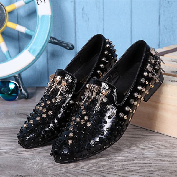 fashion tassel rivets loafers men nightclub party real leather loafers black slip on flats shoes men casual leather shoes
fashion tassel rivets loafers men nightclub party real leather loafers black slip on flats shoes men casual leather shoes