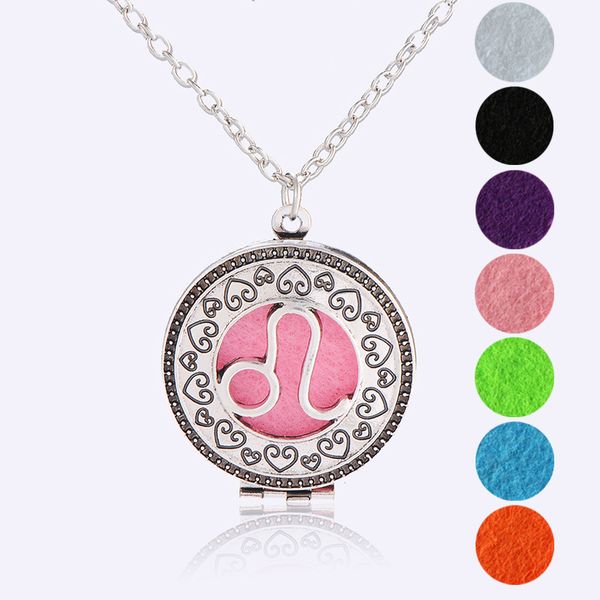 twelve constellation leo aromatherapy emission pendant box pendant healthy convalescence perfume essential oil necklace, Silver
twelve constellation leo aromatherapy emission pendant box pendant healthy convalescence perfume essential oil necklace, Silver