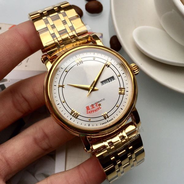 boutique fashion men's watch automatic mechanical movement auto date sapphire mirror 316 stainless steel gold strap with box a417, Slivery;brown
boutique fashion men's watch automatic mechanical movement auto date sapphire mirror 316 stainless steel gold strap with box a417, Slivery;brown