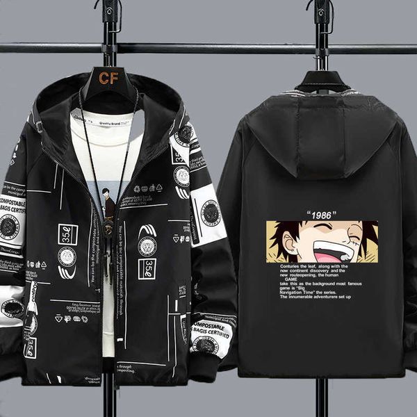 Two sided coat for men fat autumn coat for men casual jacket for men hooded loose fitting large top trend L260901YCA6