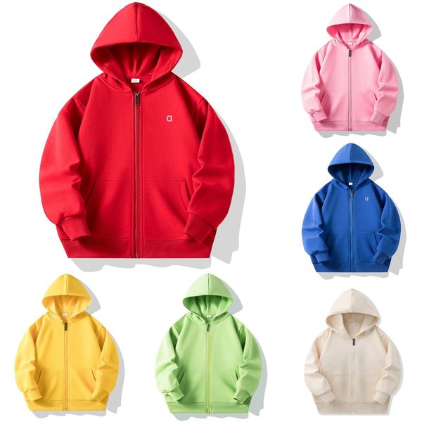 2779A Spring And Autumn New Children's 3D Silver Full Zipper Hoodies Coat For B…