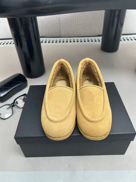 Cozy Up in Style: Suede Teddy Lamb Fleece Loafers
