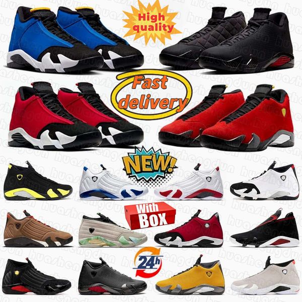 Basketball Shoes Sneaker 14 14S Black University Blue Black Toe Low Light Ginger Bordeaux Black Toe White Hyper Royal Gym Red Brown Black Anthracite Mens Sneaker-image