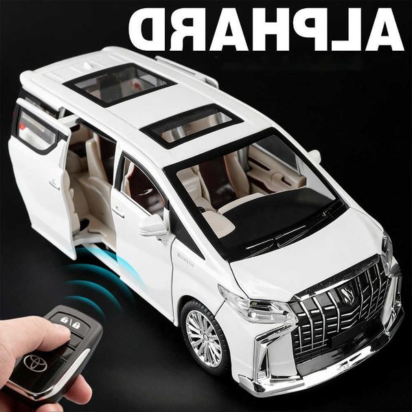 Remote-controlled 1 VS680 24 Alphard Car Model Toy Models Alloy Body Rubber Tires Business Vehicle Models Music Light Gifts L260915