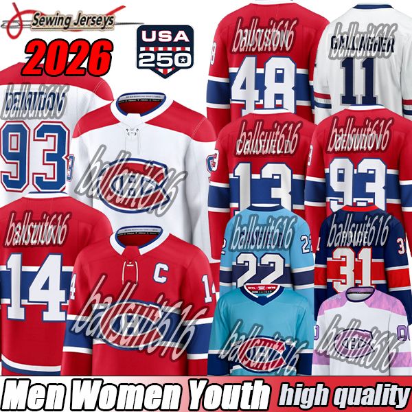 Montreal Canadien Jersey #14 Nick Suzuki Hockey Jerseys #93 Demidov Jersey #13 Cole Caufield #48 Lane Hutson #20 Juraj Slafkovsky Jersey 2026 2027-image