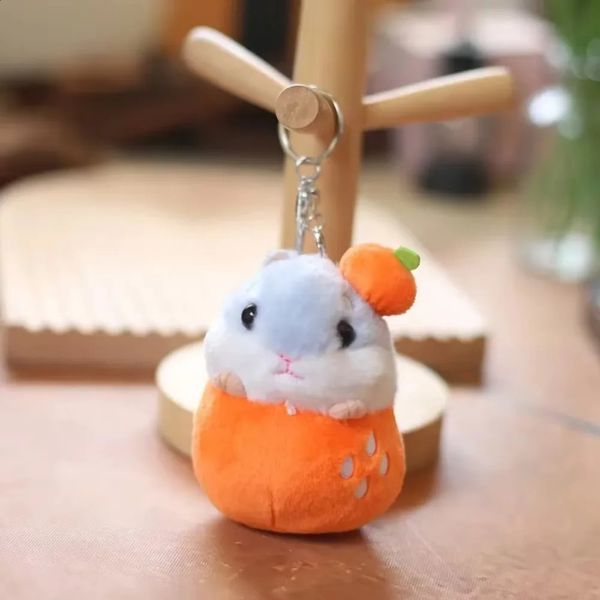 Creative Fruit Hamster Key Chains Plush Cartoon Chain Bag Hanging Pendant 260915