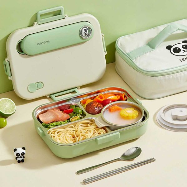 304 Lunch Boxes Portable Sealed Stainless Steel Lunch Box Set Kids Students Large Capacity Lunch Container With Compartment Microwave Safe L260919