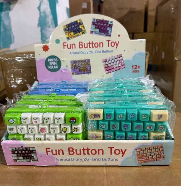Animal Diary 26 Press the keyboard Fidget Toy Press Spin Relax Stress Relief Sensory Hand Toy Kids Educational Desktop Game Gift