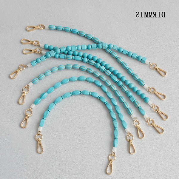 Parts Accessories New Fashion Bag Woman Bag Accessory Detachable Turquoise Stone Bead Chains Acrylic Strap Women Handbag Shoulder Handle Chain H260922