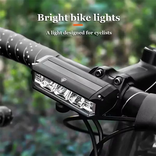 1800LM 3 Led MTB Bicycle Lights 2000MAH Rechargeable Bike Light Flashlight Outdoor Cycling Bike Accessories for Electric Scooter 260923