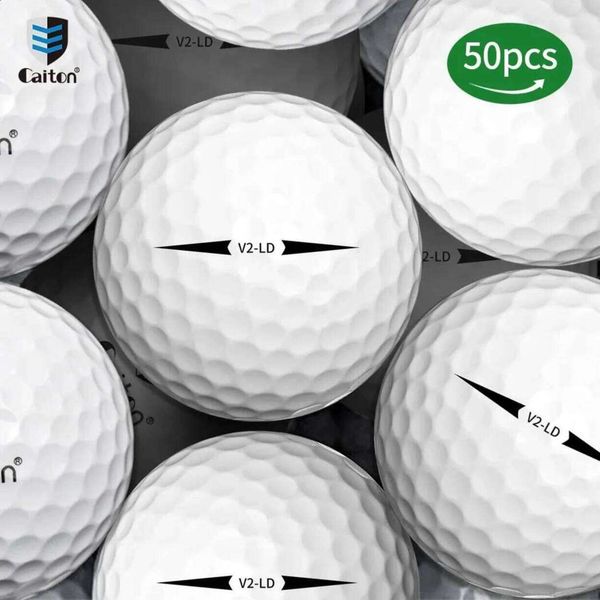 Professional Performance Golf * Balls Caiton 50Pcs 2 Layer Balls 332 Dimple Max Distance Spin Control Durable Precision * For 3/4/5layer tourgrade to