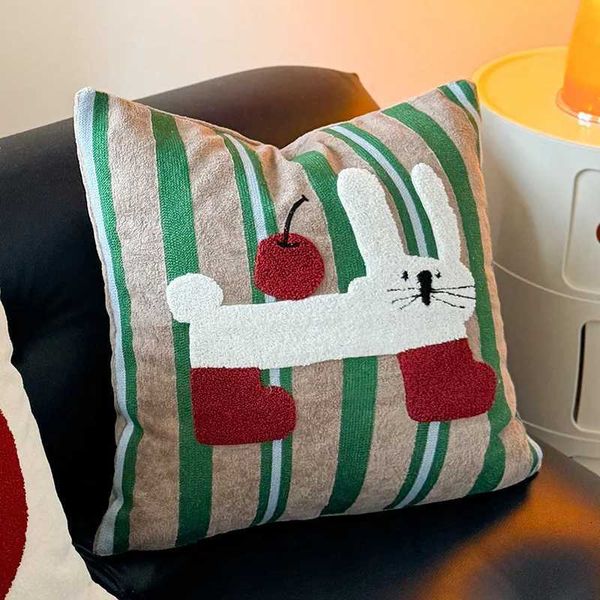 Cushion/Decorative Pillow Modern Minimst Luxury case Adorable Cartoon Embroidery Cover Fabric Bed Sofa Car Cushion Case Home DecorW260923