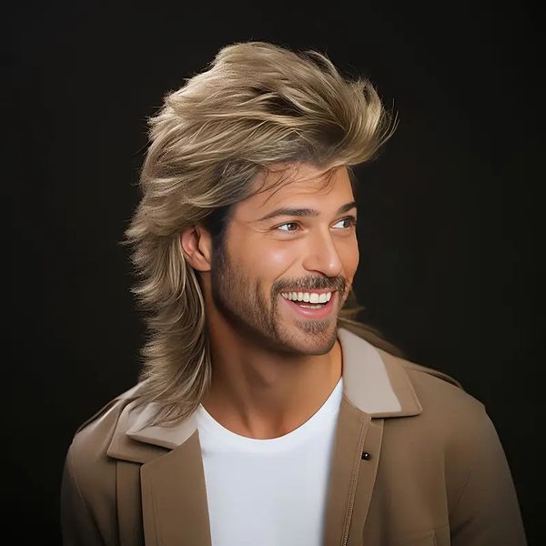 Blonde Mullet Wig A…