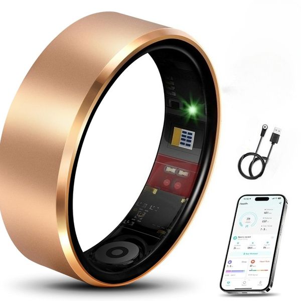 Smart Ring for Men & Women, Fitness Tracker with Oura, Waterproof Sport Ring, Multi-Sport Modes, Compatible with iOS Android