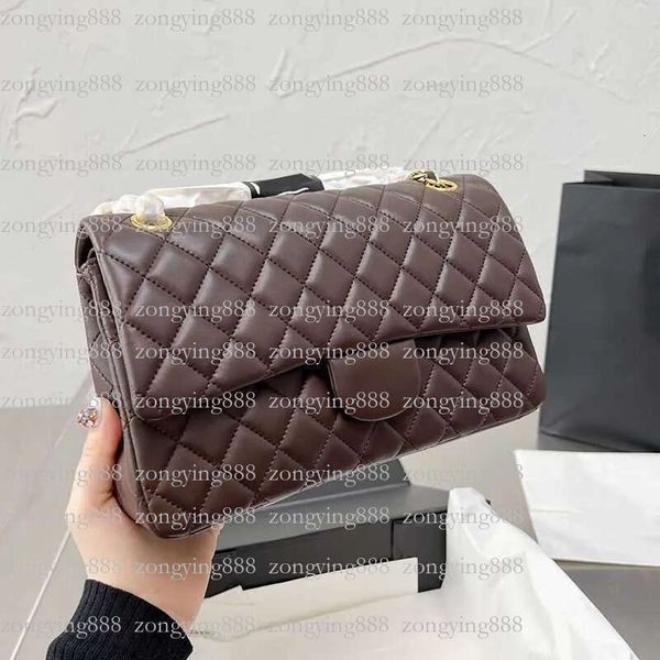 Evening Bags Cross Body 22Ss ladies Double purse Classic Medium Flap Quilted Bag Gold sliver Hardware Turn Lock Crossbody Women Shoulder Handbag 25cm Designer