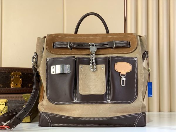 Fleece leather bag designer combined briefcase men's women's handbags computer bags office bags school bags outdoor travel bags business party bags 2026 NEW