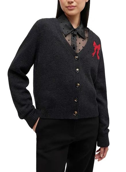 25ss Parke High Quality Women Designer Knitted Cardigan Sweater Jacket New Striped Letter Pattern Print Casual V- Neck Button Wool Knit Pullover Sweaters Coat Tops tn