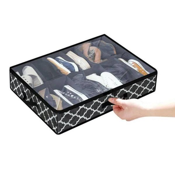 1Pc Closet Boxes Foldable Underbed Shoesorganizer Containers Under Bed Storage Bags Home Shoe Rack Organizer ddmythur