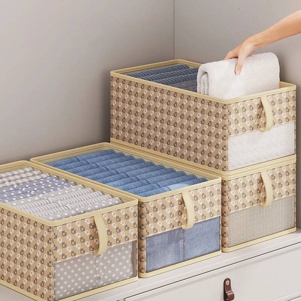 Bestseller Thicken Pants Sweater Cabinets Drawers Organizer Jeans Box Wardrobe Clothes Storage Organizers ddmytues