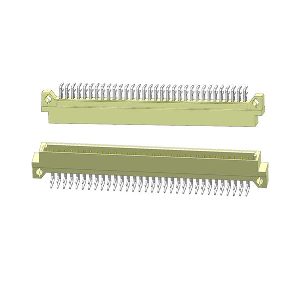 50 pcs 64 pins 2 rows DIN41612 connector bending male plug 2A