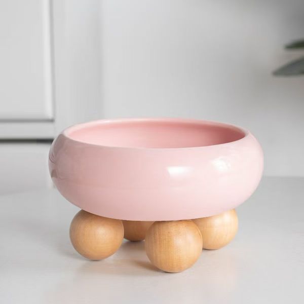 H2189 Large-capacity, wide-mouth, anti-tipping ceramic cat bowls with neck support and high legs are available for wholesale.