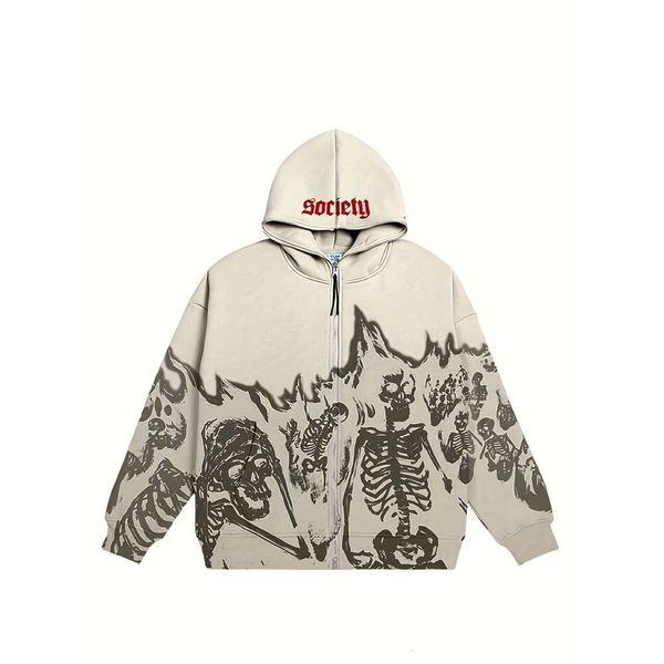 Hoodies Men Women With Print Perfect For Casual Dance Skateboarding And Hip Hop Featuring Skeleton