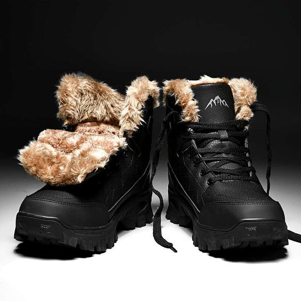 ZULINNA Athletic Shoes Men S High Top Winter Thick Fleece Lined Warm Outdoor Snow Boots With Lace Up Closure Durable Rubber Sole For Hiking Trekking Casual Hiking Gear