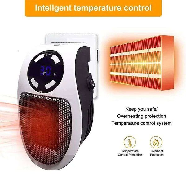 350W Portable Electric with Remote Control, Wall Mounted Home Room Heater for Winter Indoor Heating Fast Warm