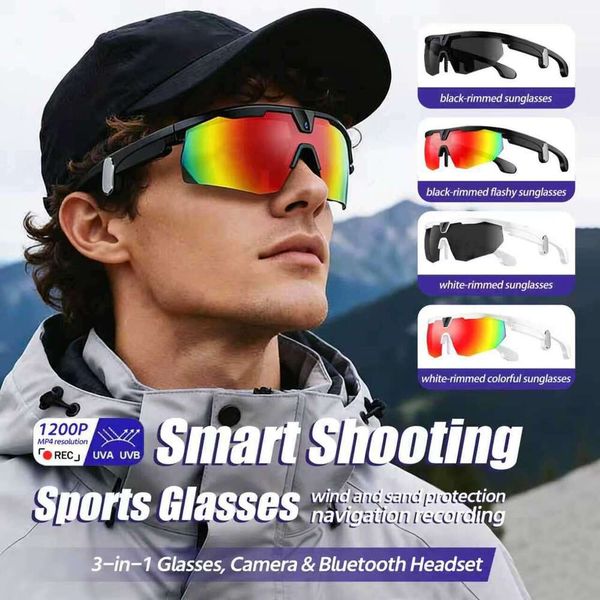 W640 In Stock Sports Bluetooth Glasses AI Smart Photography 800W Object Recognition Translation Wifi Navigation Recording WKERSIY
