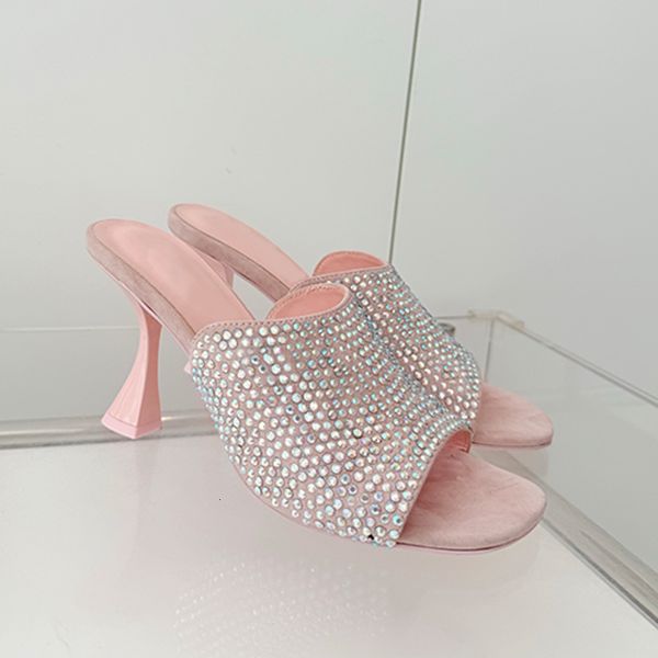 Designer Sandals Women High Heel Slippers Suede Crystals Shos Beach Sliders Sheepskin Pink Shoe Party Dress Shoes 1028, A2
Designer Sandals Women High Heel Slippers Suede Crystals Shos Beach Sliders Sheepskin Pink Shoe Party Dress Shoes 1028, A2