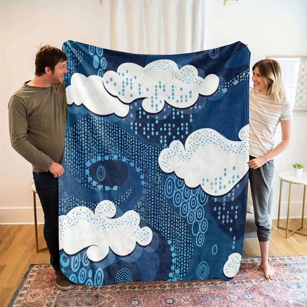 Soft High-Definition Digital Print Ocean Theme Fleece Blanket Soft, Breathable Polyester - All-Season, Family and Friends X260109