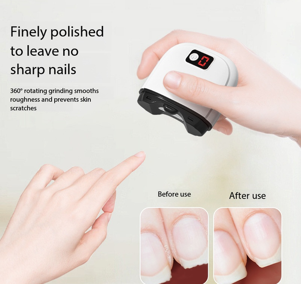 Electric Nail Clipper with Nail File, USB Rechargeable Automatic Trimmer for Adults, Seniors, Men, Women, Children, 3 Speed Levels Not for Toenails